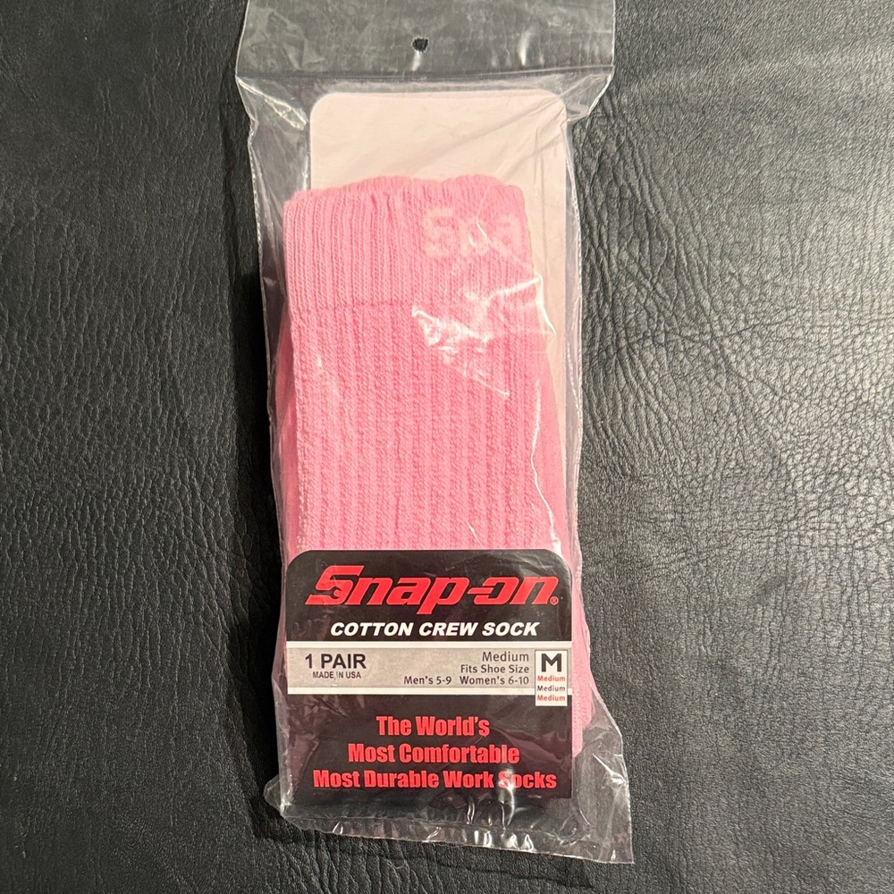NWT Snap Pink Cotton Crew Socks for women